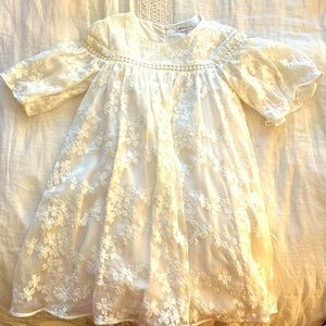 Brand new white dress girls size 8